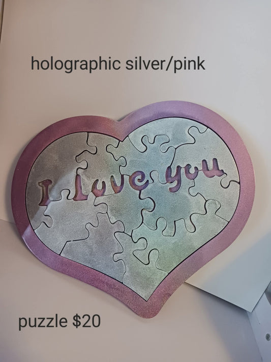 Custom Order - Made to Order Item Resin Heart Puzzle
