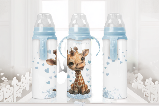 Sublimation printed Giraffe baby bottle