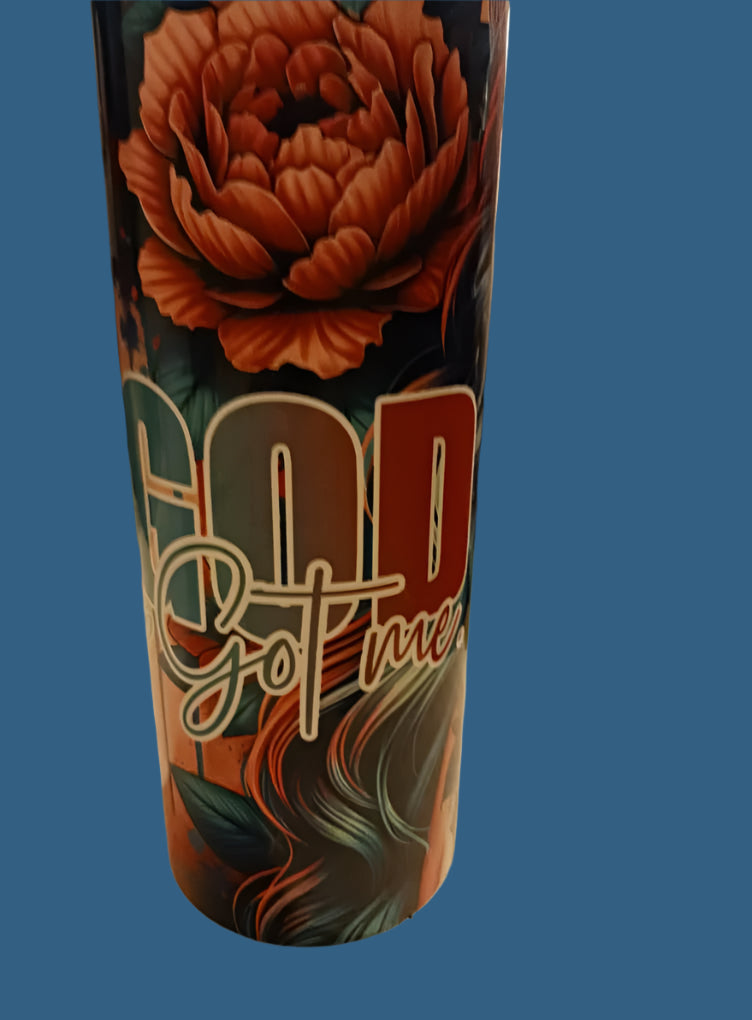 20 oz sublimation printed skinny tumbler