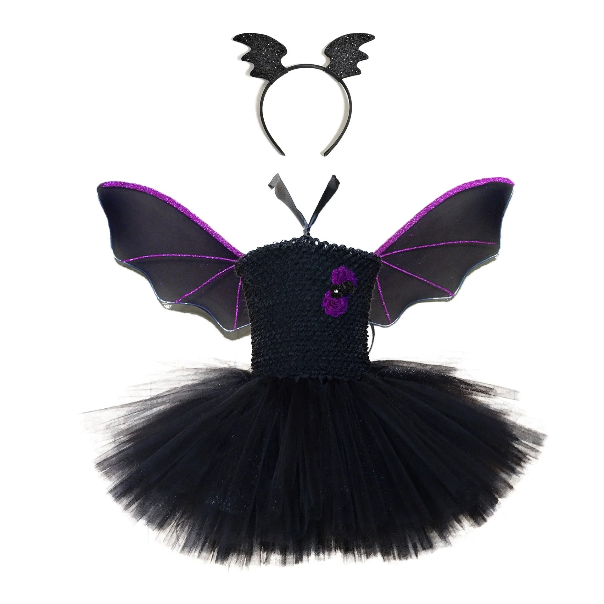 Arrival Girls’ Halloween Bat Dress – Gothic Lolita Princess Costume Set for Cosplay, Party, and Stage Performance-2