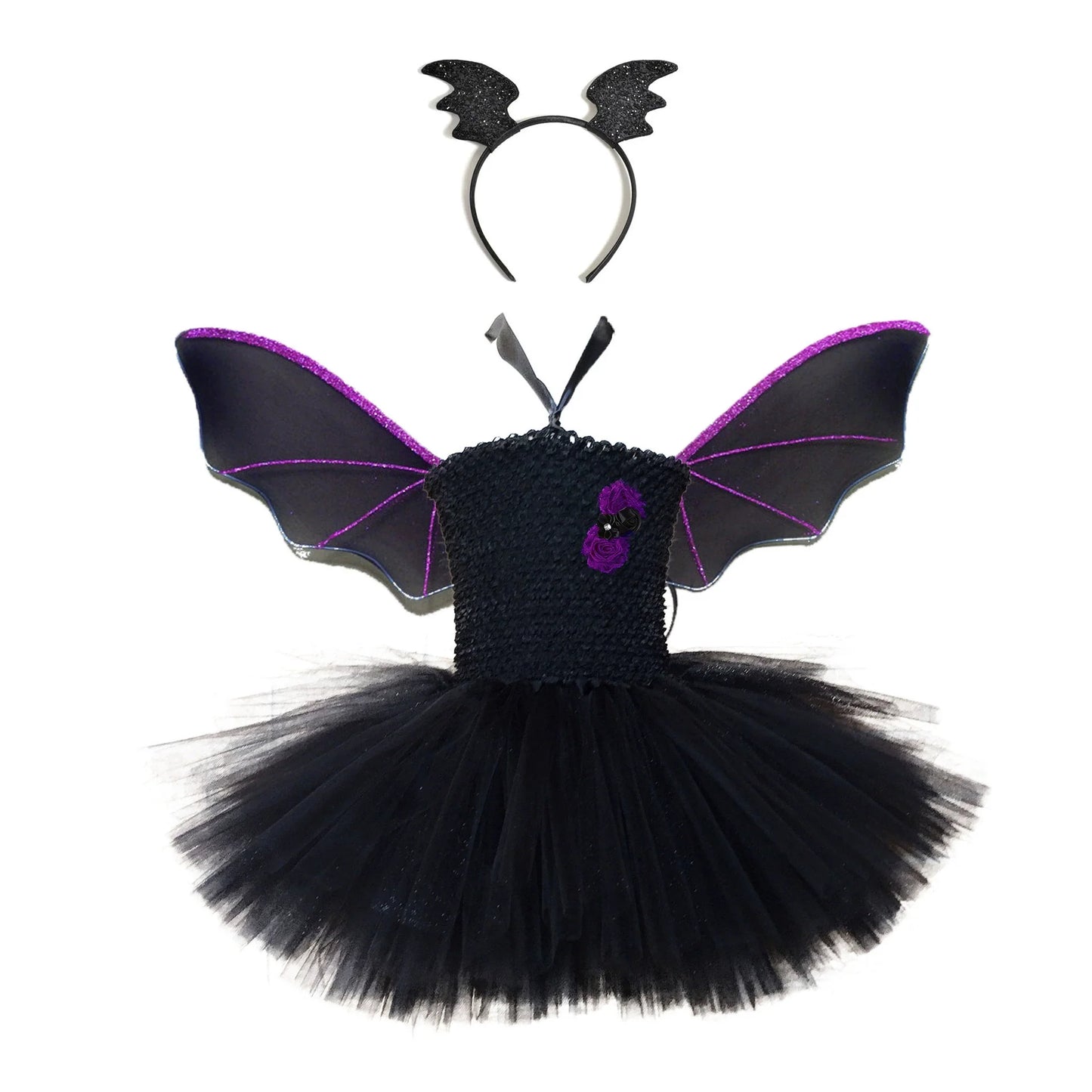Arrival Girls’ Halloween Bat Dress – Gothic Lolita Princess Costume Set for Cosplay, Party, and Stage Performance-0