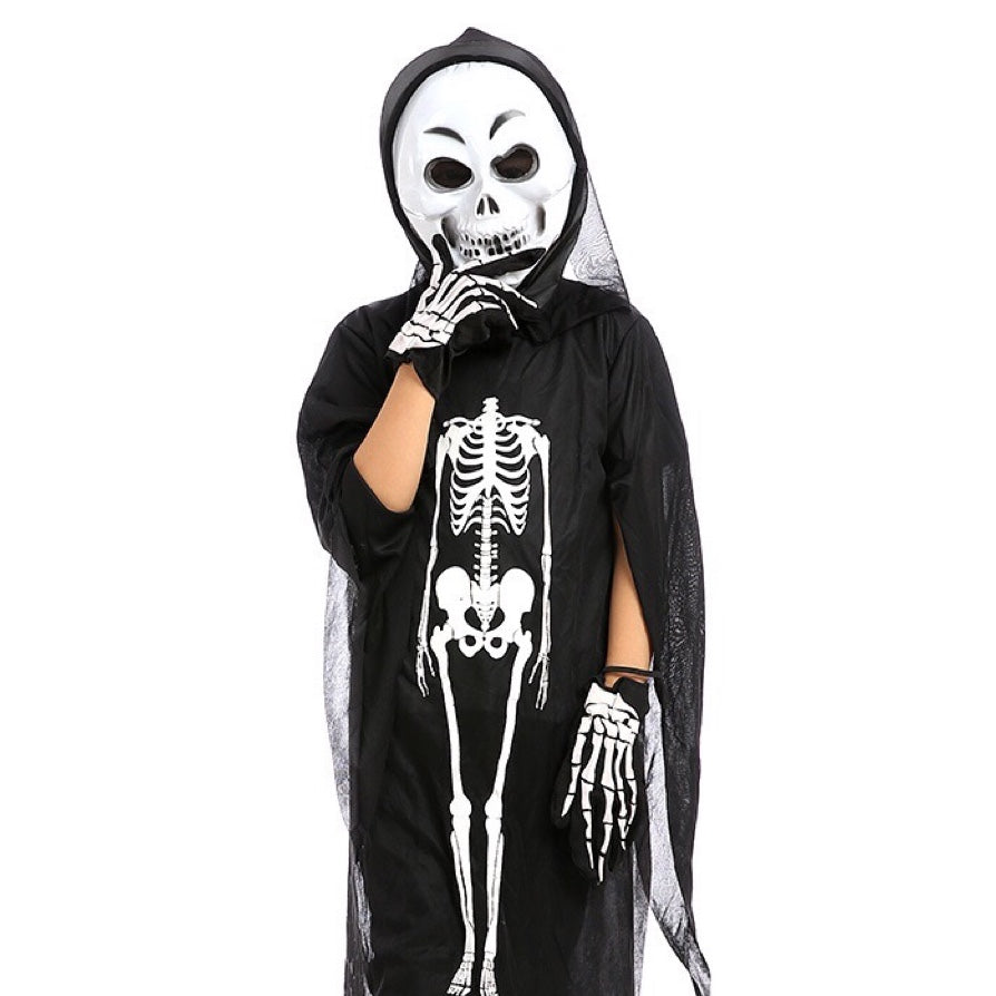 Halloween Skeleton Ghost Clothes & Gloves & Masks Sets-7