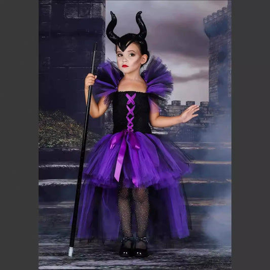 Halloween Sleeping Witch Costume Set Dress with Wand-0